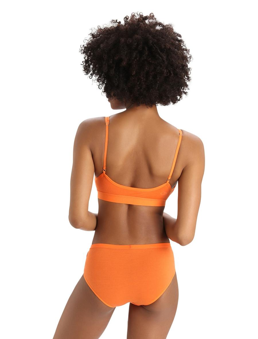 Soutien Gorge Icebreaker Merino Siren Femme Orange | FR 1816LISH